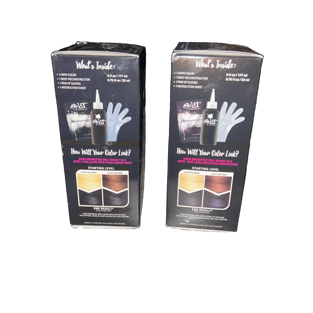 Lot Of 2: Splat Midnight ONYX Semi Permanent Hair Dye Kit - Picture 4 of 4